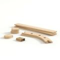 BusyKids Unpainted wooden home ladders with trapeze